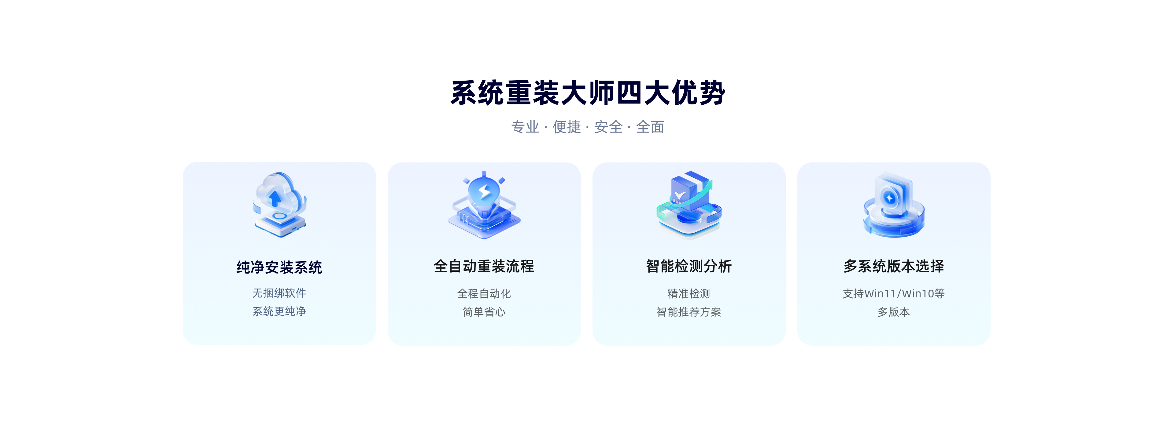 系统重装大师四大优势